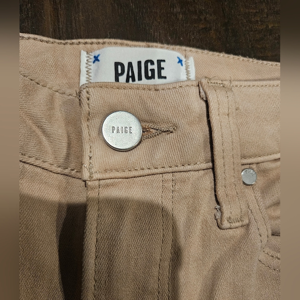PAIGE Beige Wide-Leg Trousers - Picture 5 of 11